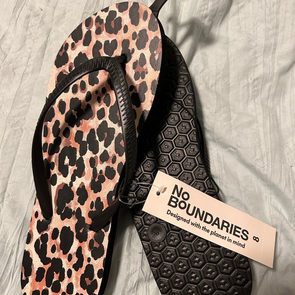 No Boundaries Animal Print Flip Flops